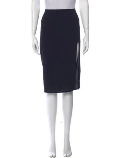 Pre-owned Reformation Pleated Accents Midi Length Skirt In Black