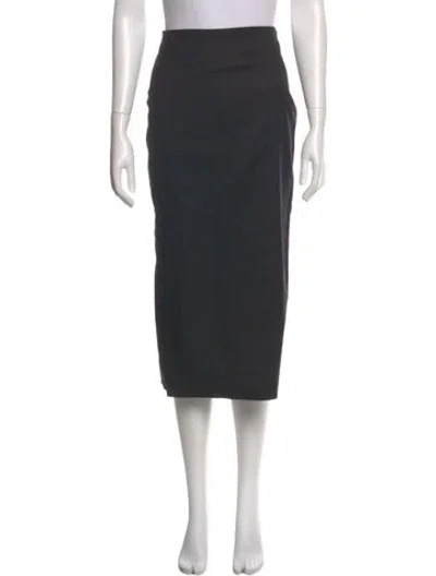 Pre-owned Reformation Pleated Accents Midi Length Skirt In Gray