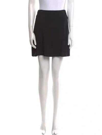 Pre-owned Reformation Pleated Accents Mini Skirt In Black