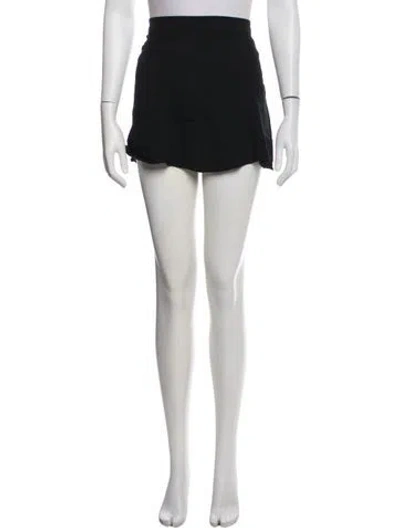 Pre-owned Reformation Pleated Accents Mini Skirt In Black