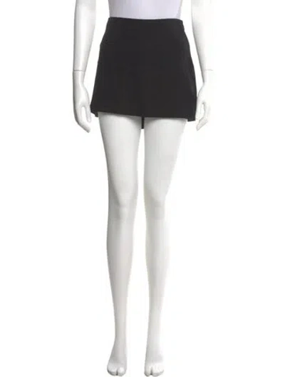 Pre-owned Reformation Pleated Accents Mini Skirt In Black