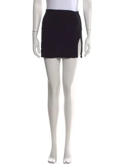 Pre-owned Reformation Pleated Accents Mini Skirt In Black