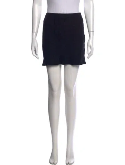 Pre-owned Reformation Pleated Accents Mini Skirt In Black