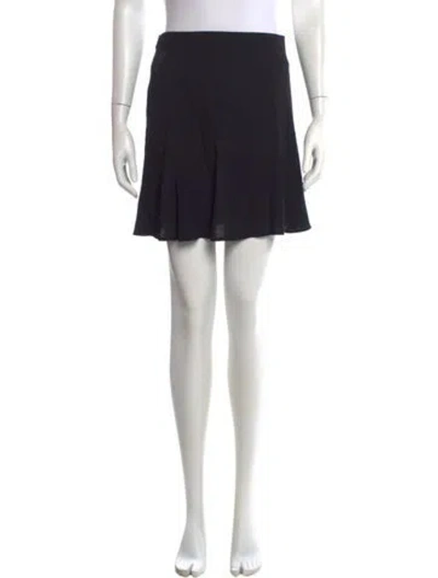 Pre-owned Reformation Pleated Accents Mini Skirt In Black