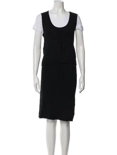 Pre-owned Reformation Pleated Accents Skirt Set W/ Tags In Black