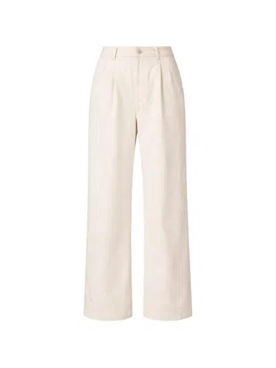 Reformation Pleated Trousers In Neutral