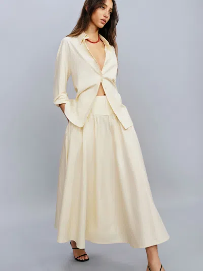 Reformation Polina Skirt In White