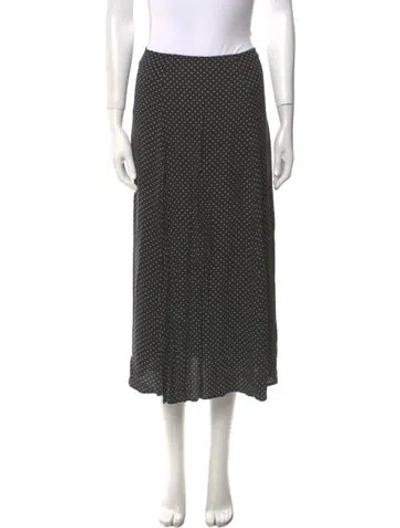 Pre-owned Reformation Polka Dot Print Midi Length Skirt In Multi
