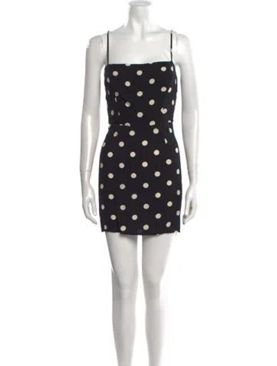 Pre-owned Reformation Polka Dot Print Mini Dress In Multi