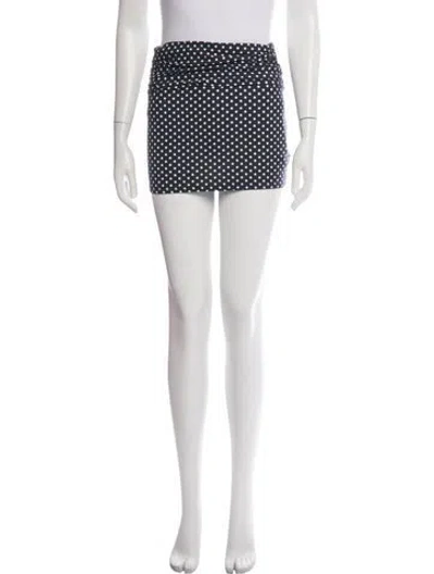 Pre-owned Reformation Polka Dot Print Mini Skirt In Brown