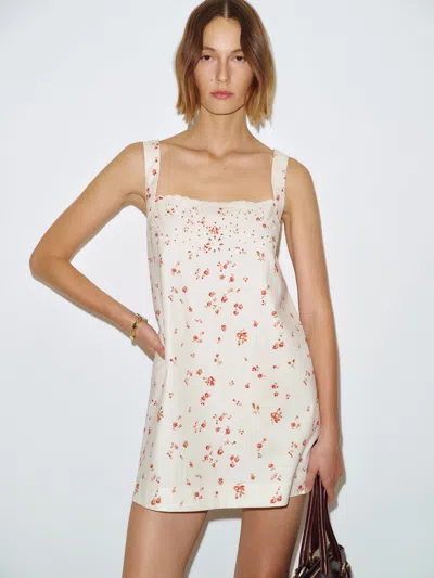 Reformation Poppy Sleep Dress Ivory Medium In White