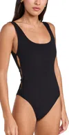 Reformation Posidonia One Piece Swimsuit Black In Black