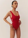 Reformation Posidonia One Piece Swimsuit In Lipstick