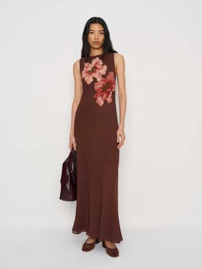 Reformation Prescott Dress Brown Medium