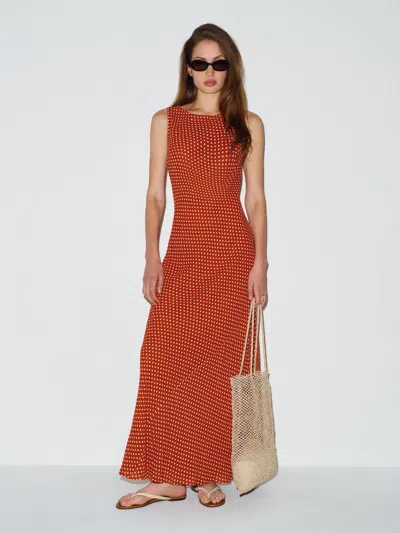 Reformation Prescott Dress Orange Xs