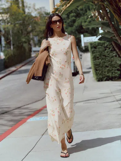 Reformation Prescott Dress Xs In Burgundy