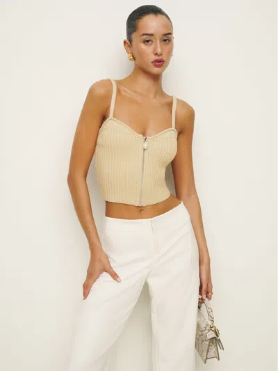 Reformation Presley Sweater Tank In Birch