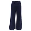 Reformation Preston Baggy High Rise Straight Corduroy Pants In Navy Blue Organic Cotton In Blue