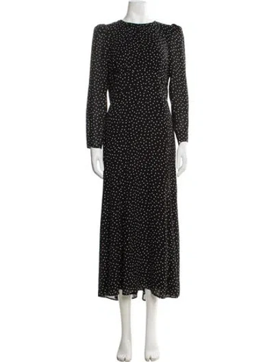 Pre-owned Reformation Printed Midi Length Dress In Blue