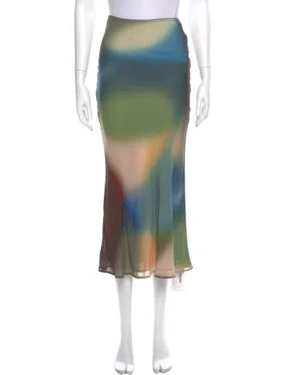Pre-owned Reformation Printed Midi Length Skirt