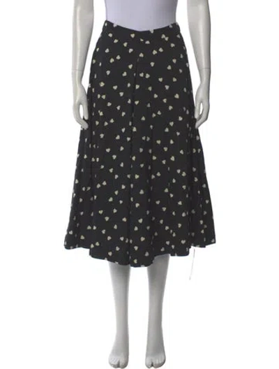 Pre-owned Reformation Printed Midi Length Skirt In Gray