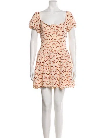 Pre-owned Reformation Printed Mini Dress In Multi