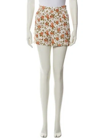 Pre-owned Reformation Printed Mini Shorts In Neutral