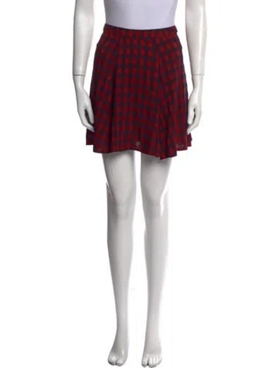 Pre-owned Reformation Printed Mini Skirt In Blue