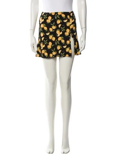 Pre-owned Reformation Printed Mini Skirt In Neutral