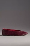Reformation Prudence Ballet Flats Ruby Haircalf In Purple
