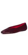Reformation Prudence Ballet Flats Ruby Haircalf In Ruby Haircalf