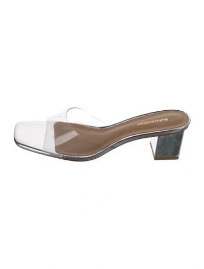 Pre-owned Reformation Pvc Sandals In Silver