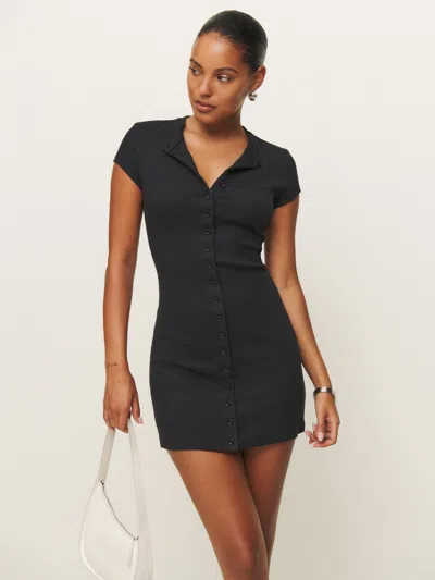 Reformation Raelynn Knit Dress In Black