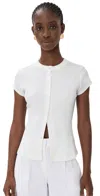 Reformation Raelynn Knit Top Bleach In Bleach