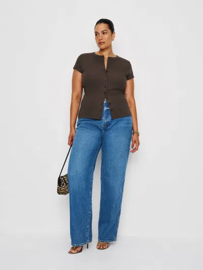 Reformation Raelynn Knit Top Es In Brown