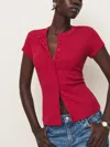 Reformation Raelynn Knit Top In Lipstick