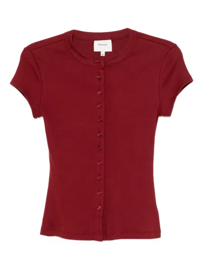 Reformation Raelynn Knit Top In Red