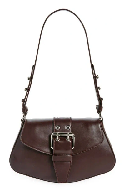 Reformation Rafaella Shoulder Bag In Bordeaux Leather