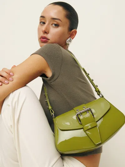 Reformation Rafaella Shoulder Bag In Green