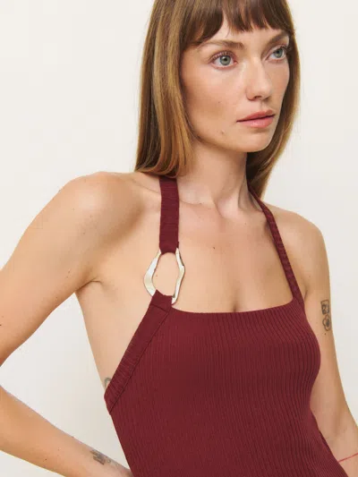 Reformation Ramona Knit Top In Chianti