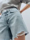 Reformation Raye Mid Rise Relaxed Jean Shorts In Tenaya