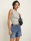 REFORMATION RAYE MID RISE RELAXED JEAN SHORTS