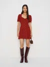 Reformation Rebecca Dress In Red
