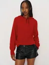 Reformation Reed Cashmere Hoodie Red Small In Red