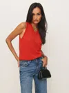 Reformation Reese Cashmere Tank In Paprika