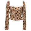 Reformation Reign Top In Animal Print Viscose In Multi