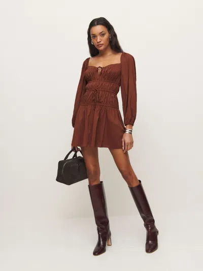 Reformation Rella Dress In Fig Jam