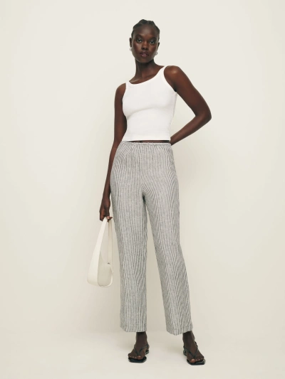 Reformation Remi Cropped Linen Pant In Vineyard