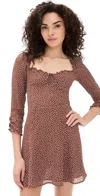 Reformation Remi Dress Choco Dot In Choco Dot