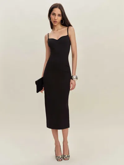 Reformation Remi Knit Dress In Black